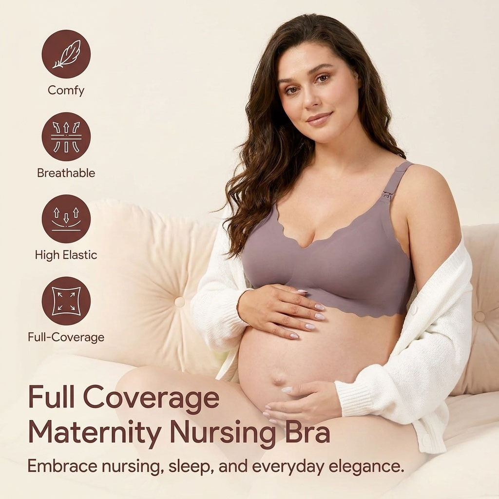 Nursing Bra Sleep - 3XL Plus Size Maternity Nursing Bra