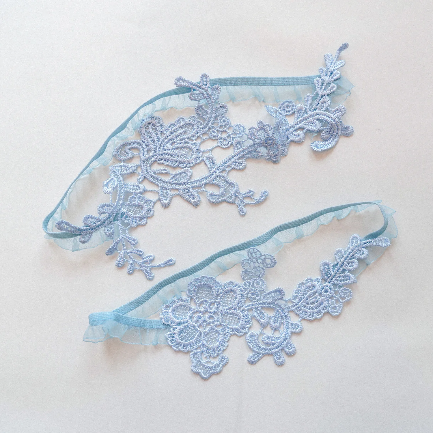 Sky Blue Wedding Garters Set L - Garter Belt Set review and price
