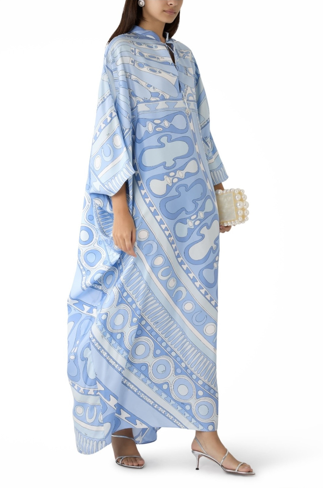 High Quality Loose Blue Silk D - Robe Silk Women review and price