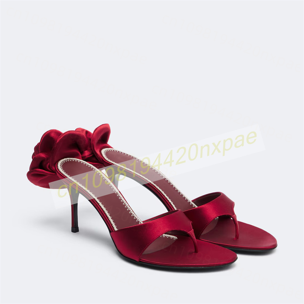 Women Red Satin Thong Mule San - Slip Dress Satin review and price