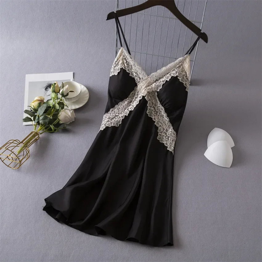 Women's Sexy Lingerie Satin Ni - Babydoll Chemise Night review and price