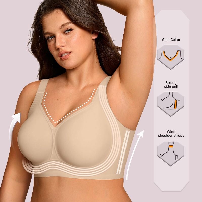 Plus Size Wireless Jelly Bra W - Push Up Bra Padded review and price