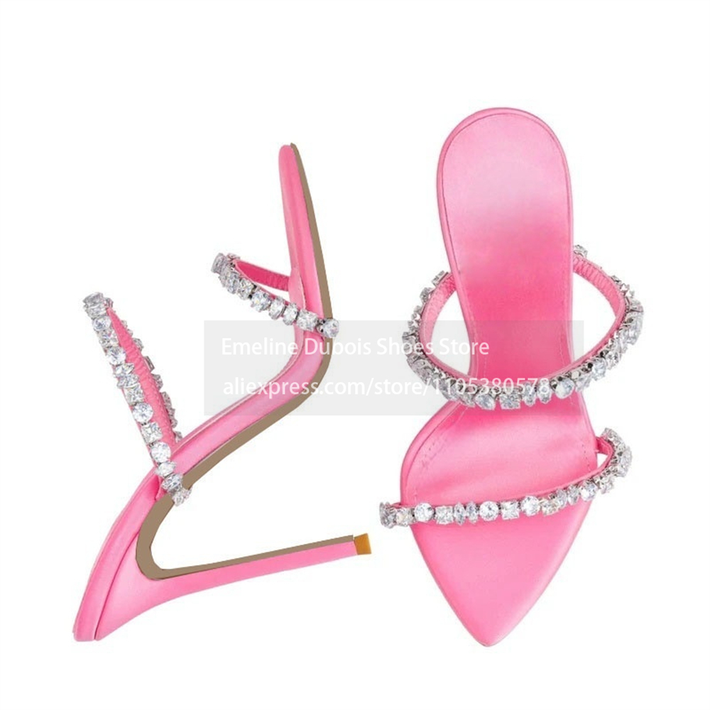 Pink Satin Rhinestone Double S - Slip Dress Satin review and price