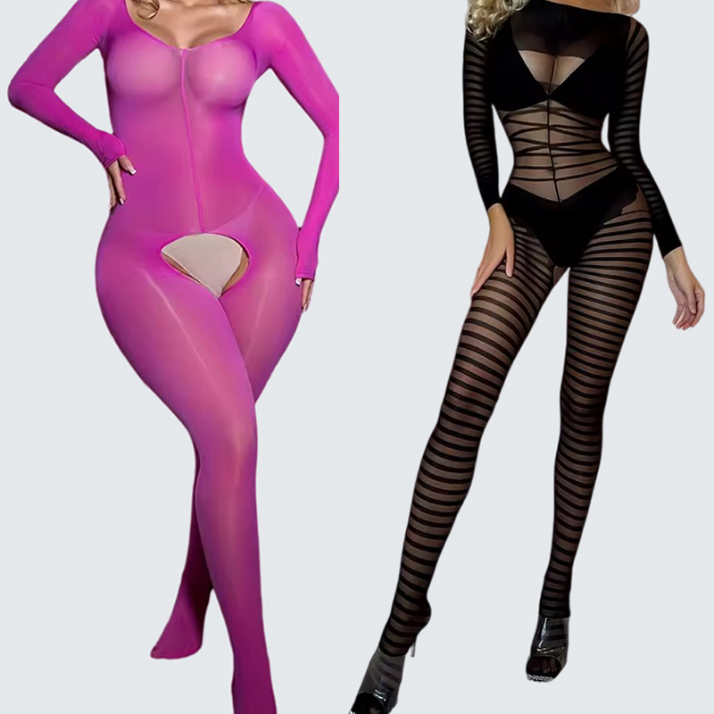 Crotchless Bodysuit Transparen - Bodystocking Fishnet review and price